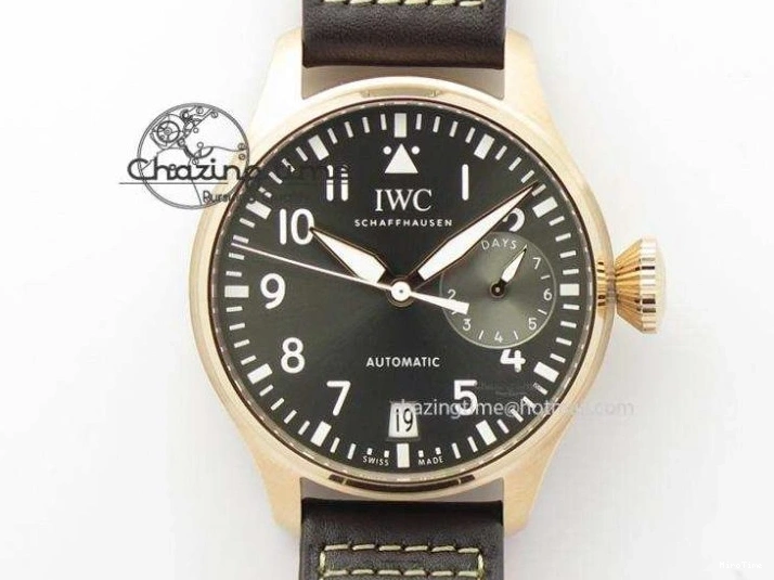 MIROTIME 0226 Big Pilot Real PR 2016 IW500917 RG ZF Best Edition Gray Dial On Brown Leather Strap A Modern 7290